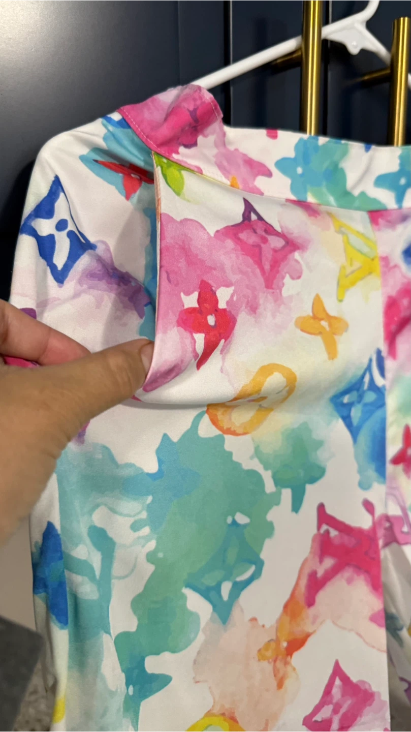 Women Multicolor Watercolor Pants size M - photo 3