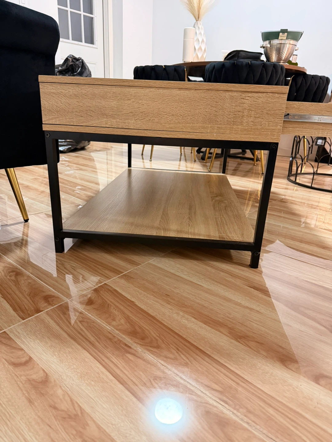Wood Coffee Table with Drawers - photo 5