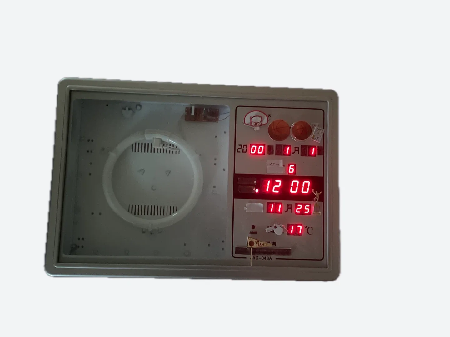 Neon Display with clock and calendar and thermometer