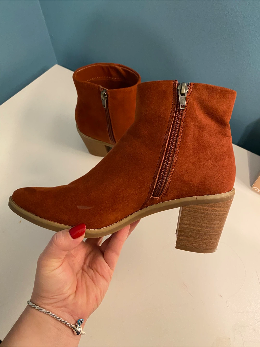 Rust Colored Ankle Boots - Size 7 - photo 3