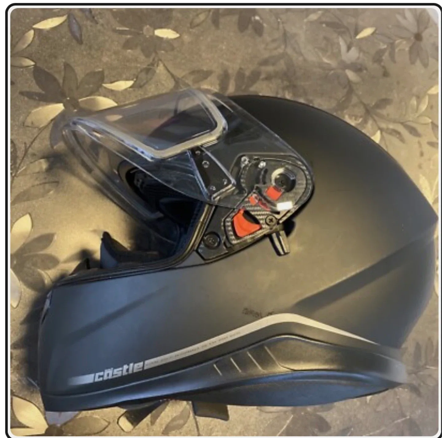 Castle Motorcycle Helmet - Black (Med)