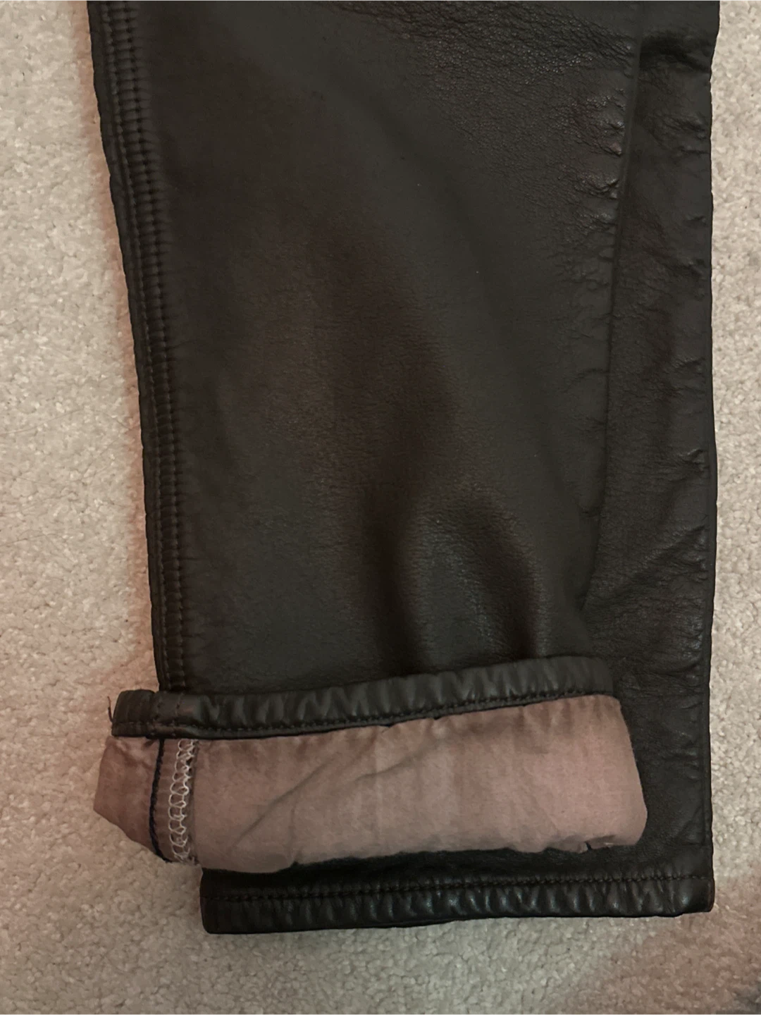 Skotts Suede Leather Pants Brown - photo 3