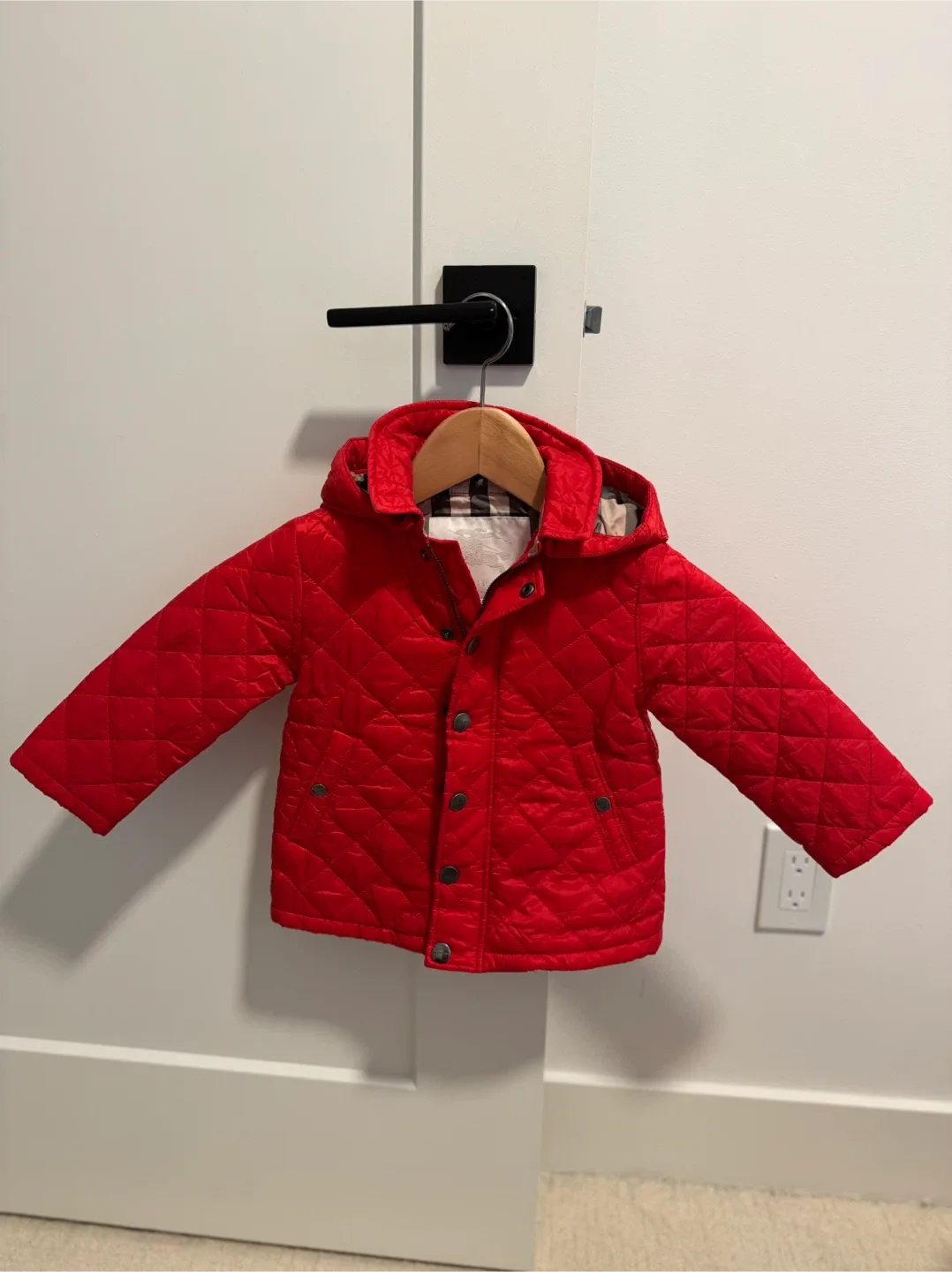 Burberry Kids Red Quilted Jacket