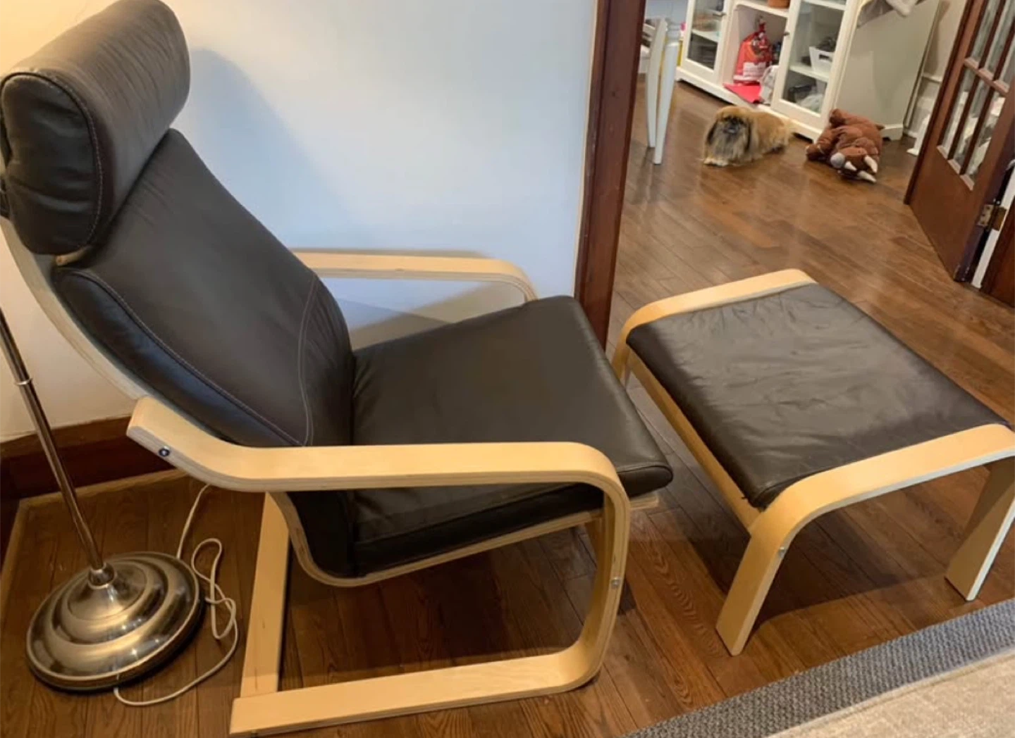 Poang Chair & Ottoman - Leather - photo 5