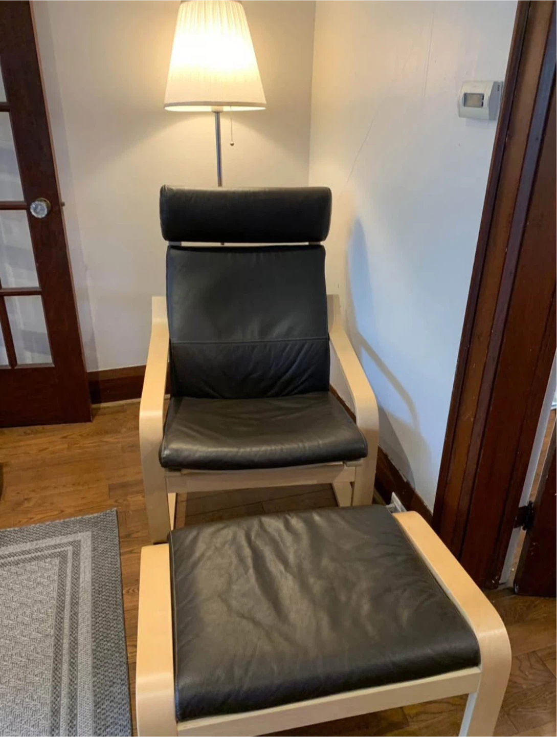 Poang Chair & Ottoman - Leather - photo 2