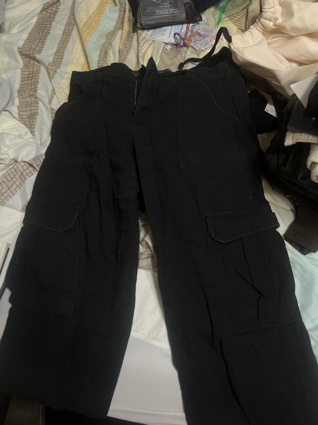 Black cargo pants