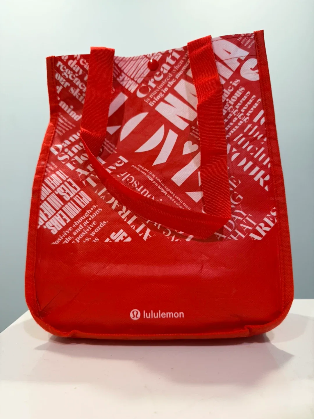Lululemon Red Reusable Tote Bag