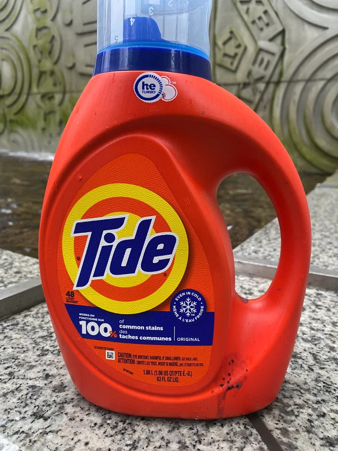 Large Tide soap laundry