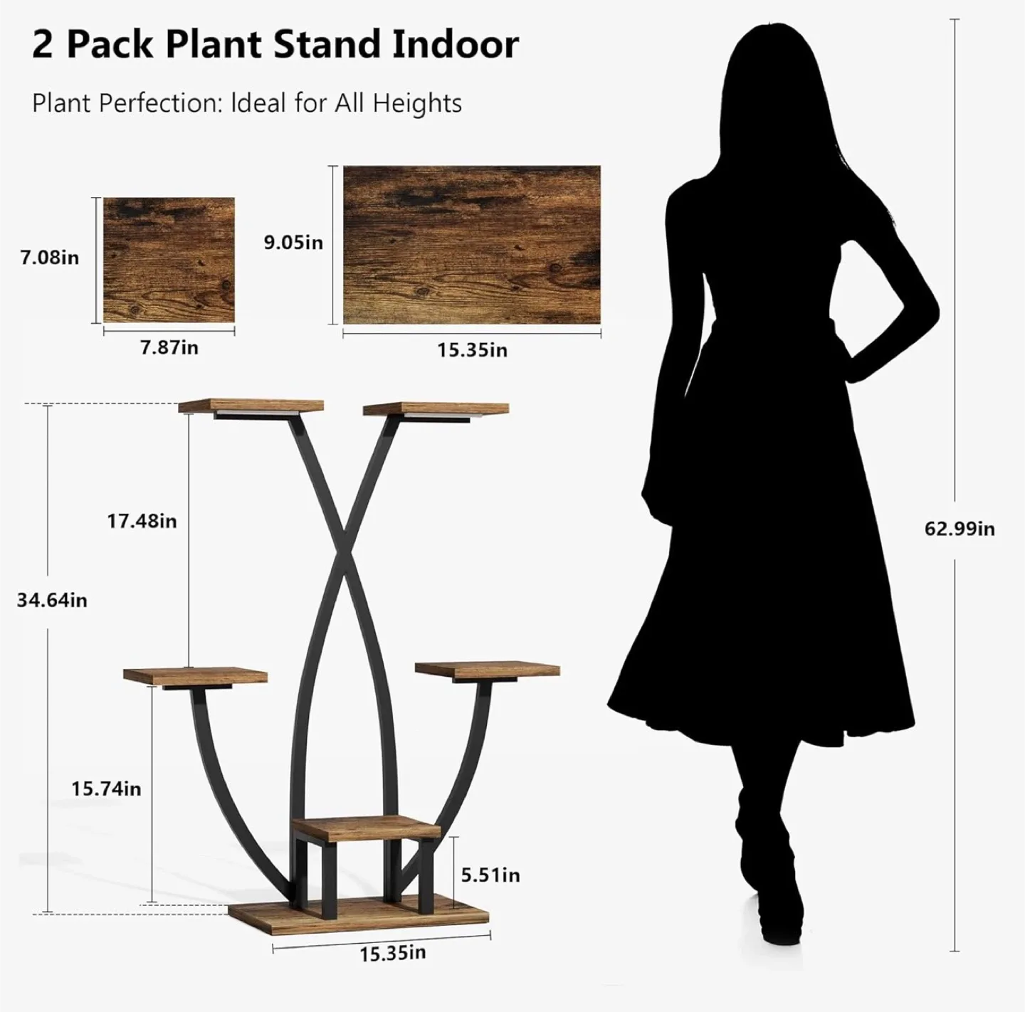 2-Pack Indoor Plant Stand - New in Box! image indicator(2)
