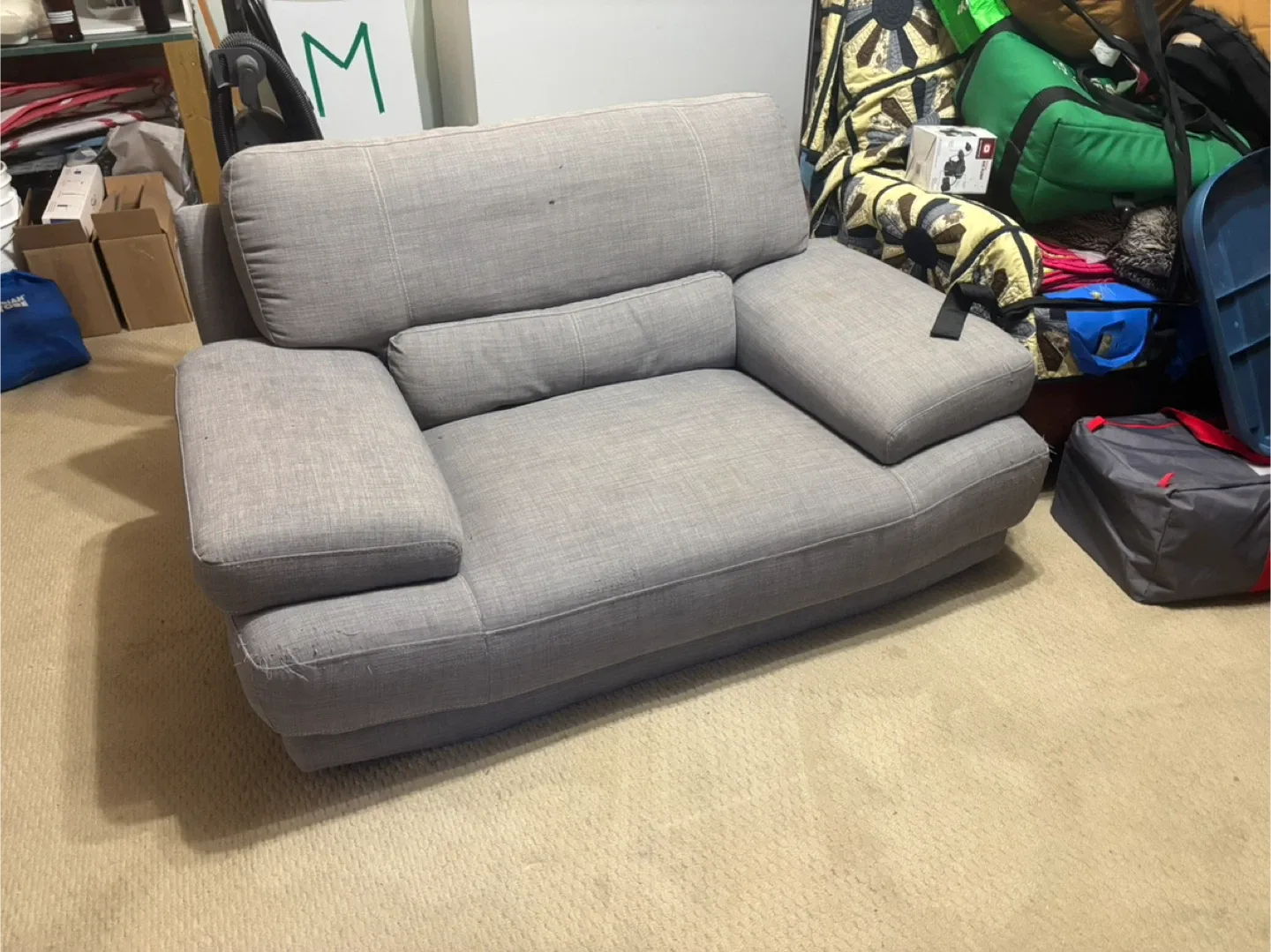 Grey Sofa and Armchair Set