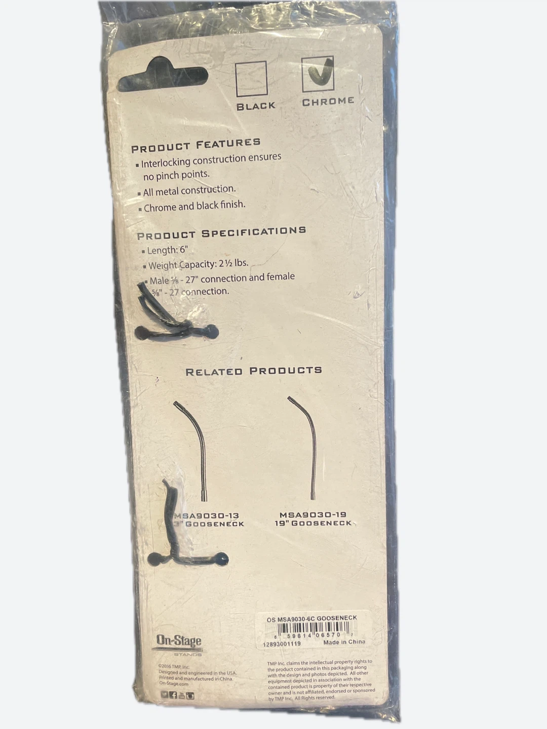 On-Stage MSA9030-06 6" Gooseneck - New in Package - photo 2
