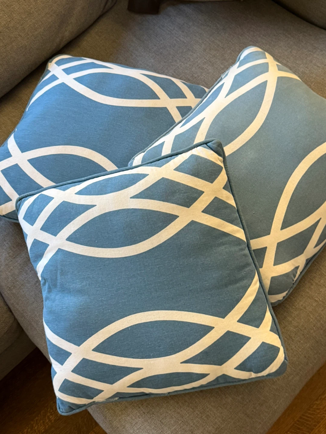 Blue Decorative Pillow Set