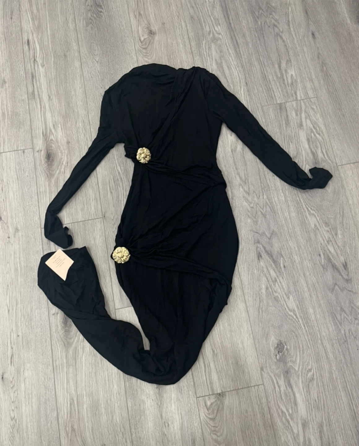 BNWT Black Dress with Gold Brooch’s