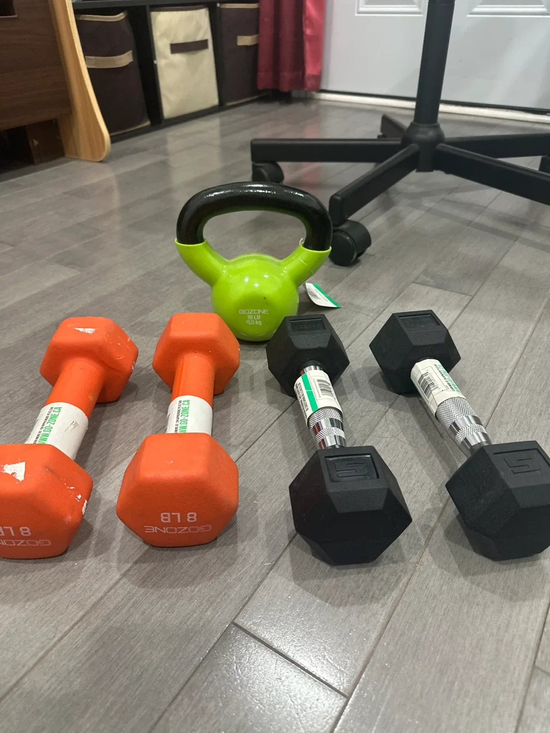 Set of 5 Dumbbells