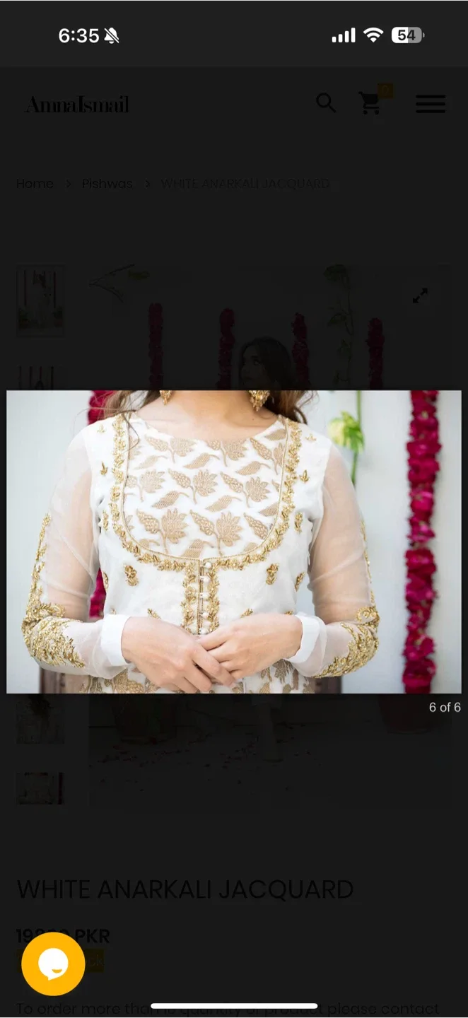 White Anarkali Jacquard Dress