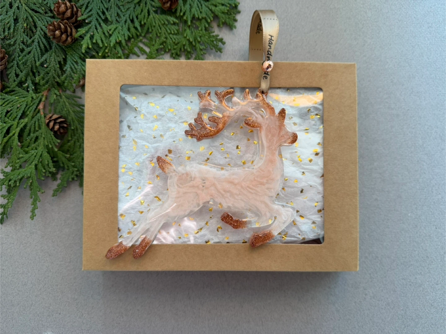 Handmade Christmas Reindeer Ornament