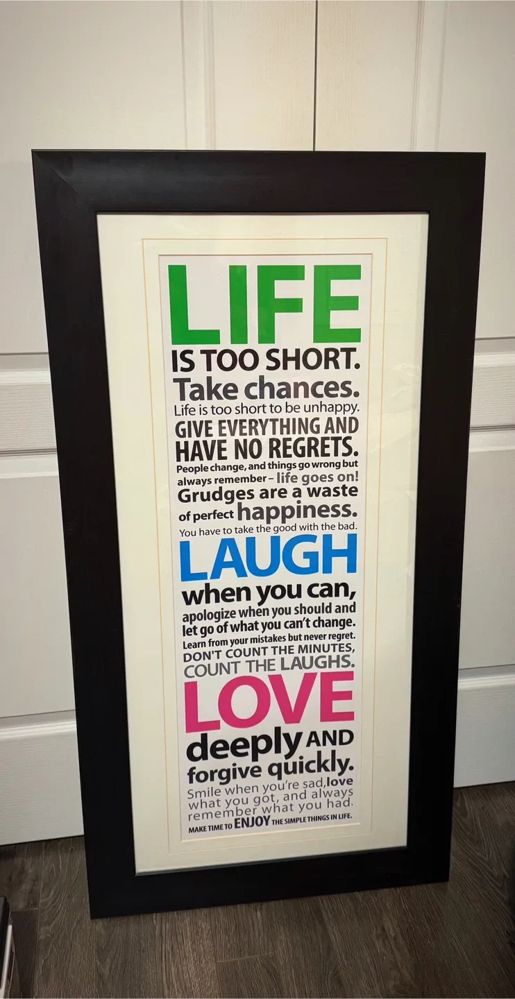 Framed Inspirational Wall Art