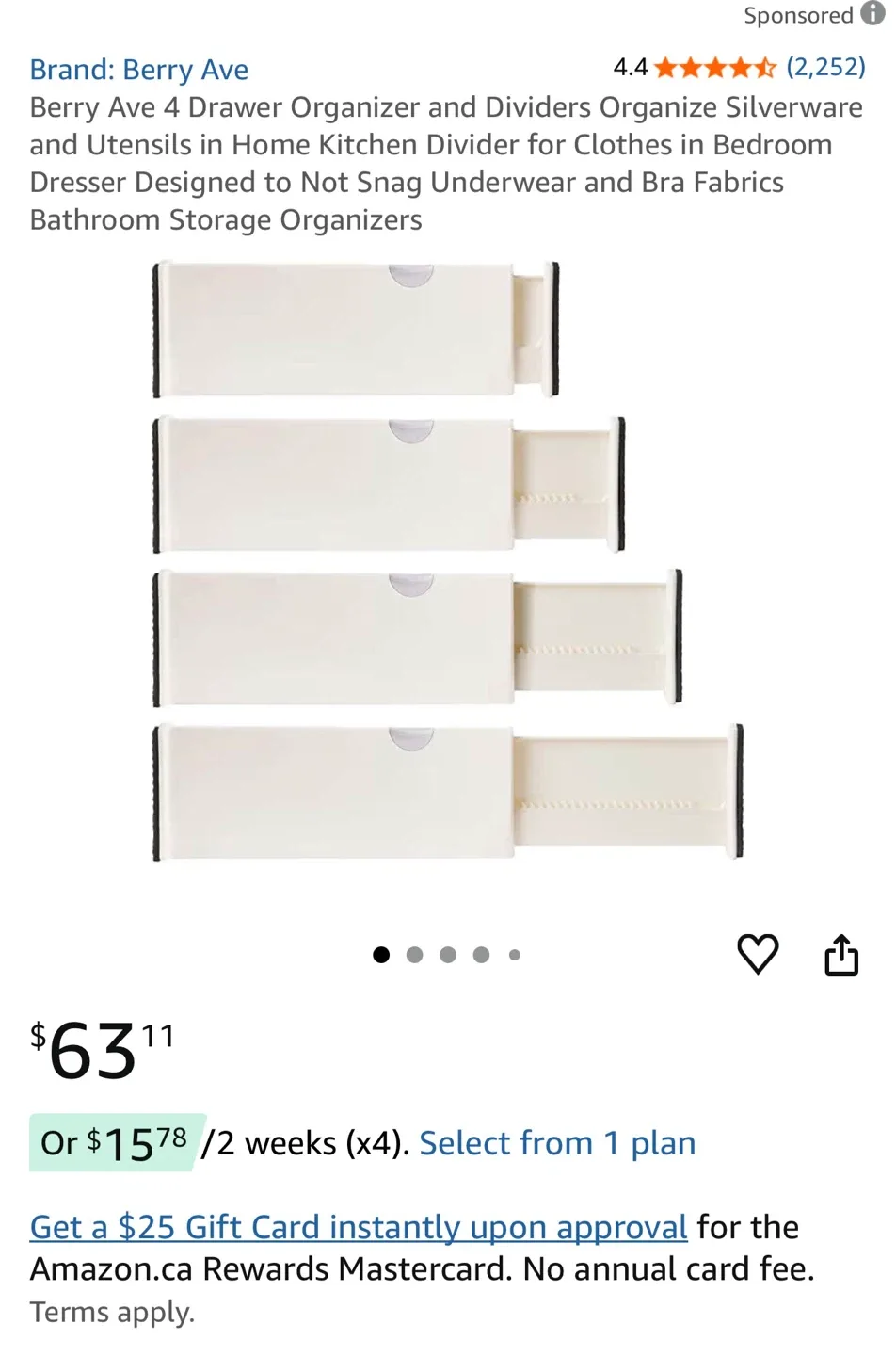 Berry Ave Drawer Organizer Dividers