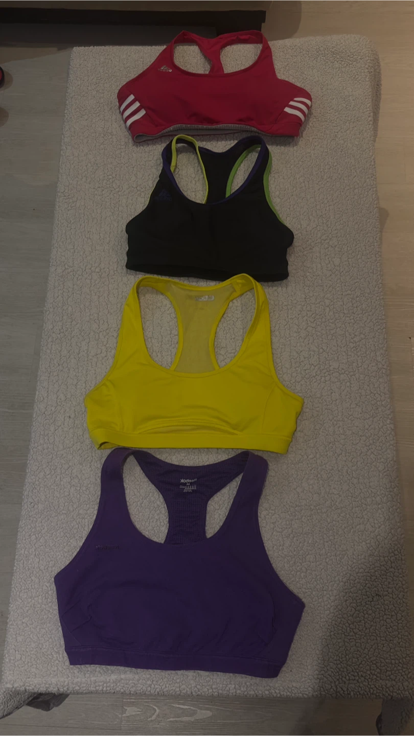 Assorted Sports Bras - Adidas, Reebok, Xodeon - Size M