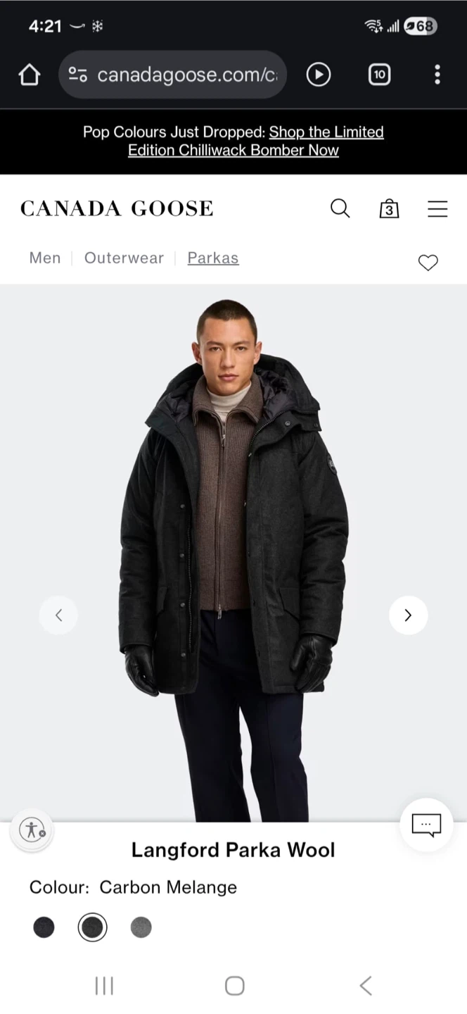 Canada Goose Langford Parka Wool - Carbon Melange