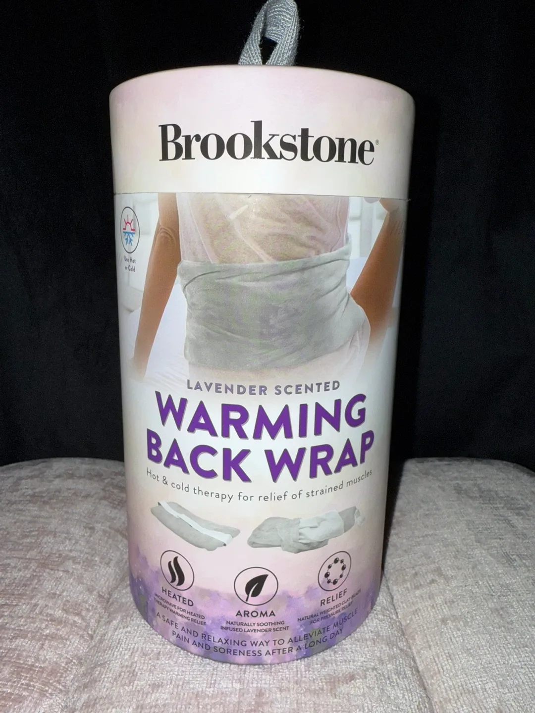 Brookstone Lavender Scented Warming Back Wrap