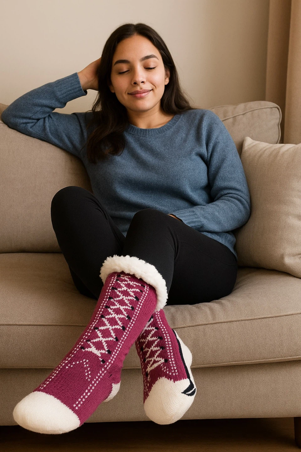 Cozy Sherpa Lined Slipper Socks - photo 3