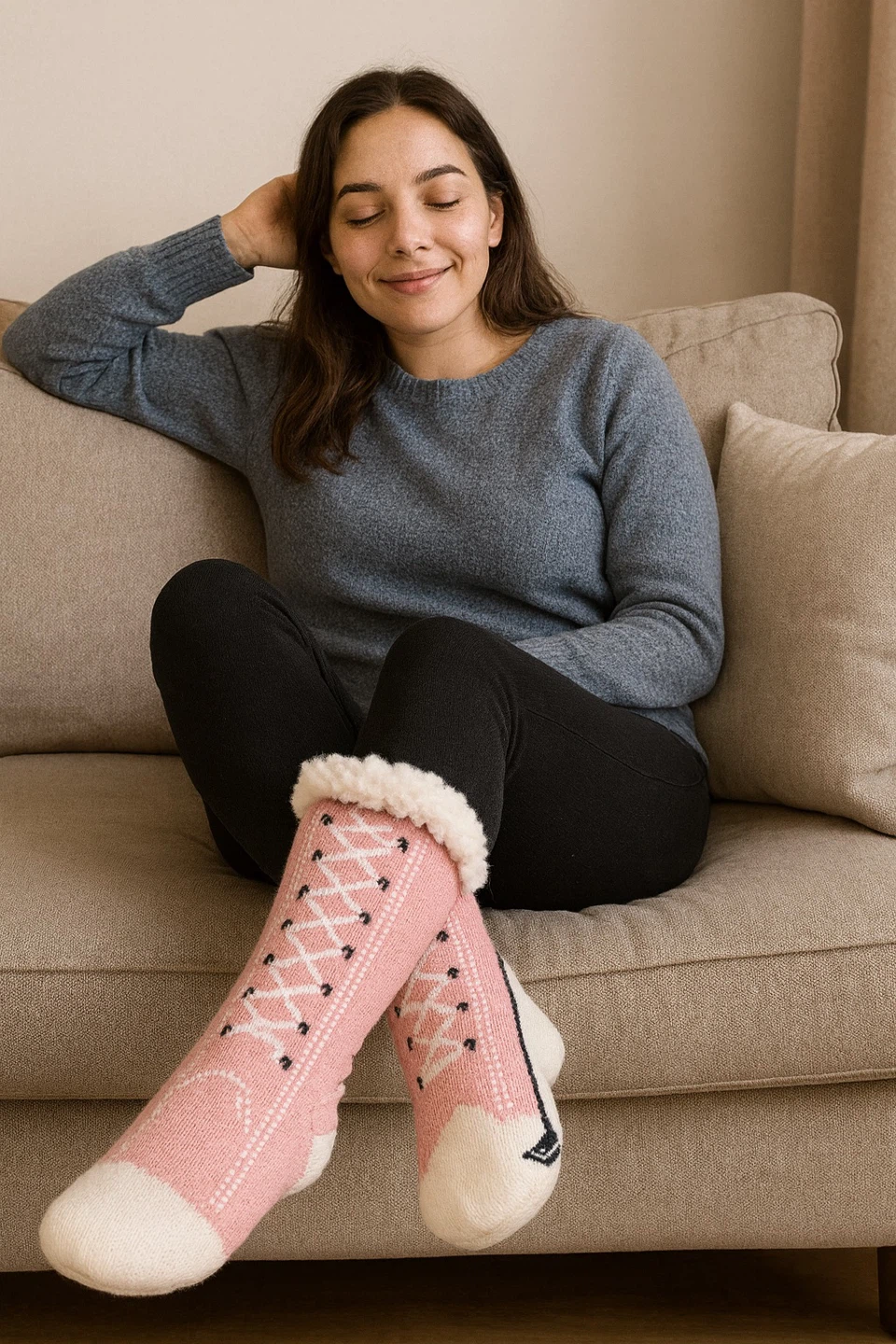 Cozy Sherpa Lined Slipper Socks - photo 4