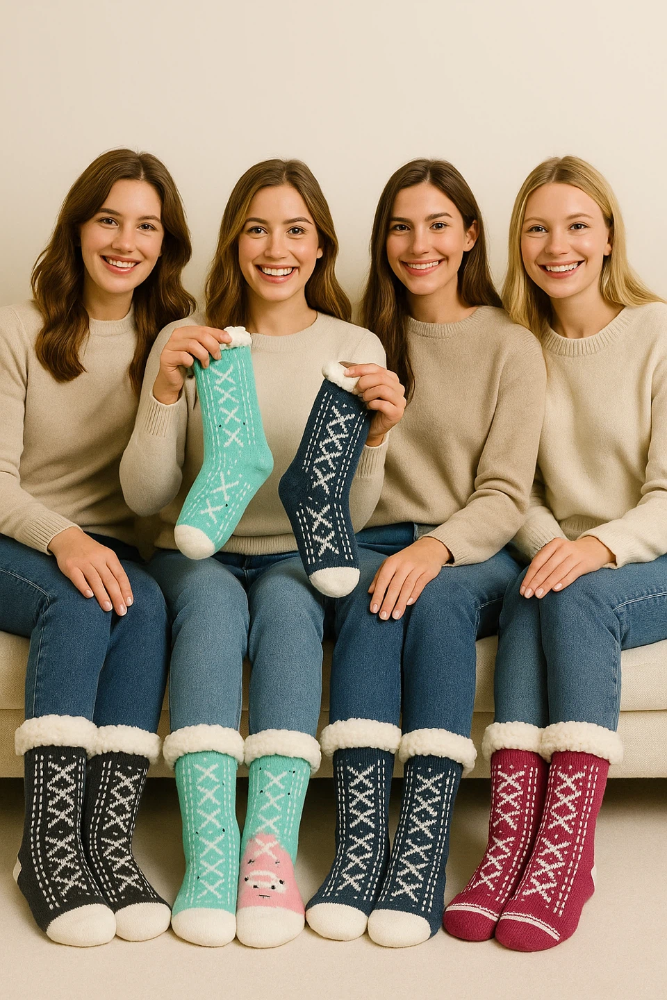 Cozy Sherpa Lined Slipper Socks
