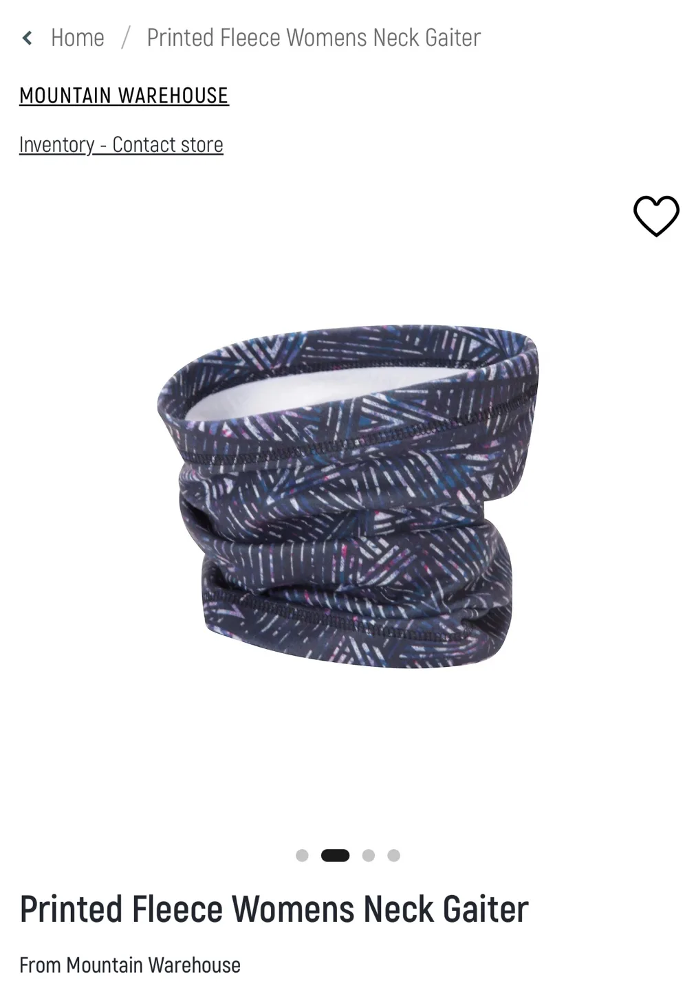 Mountain Warehouse Fleece Neck Gaiter