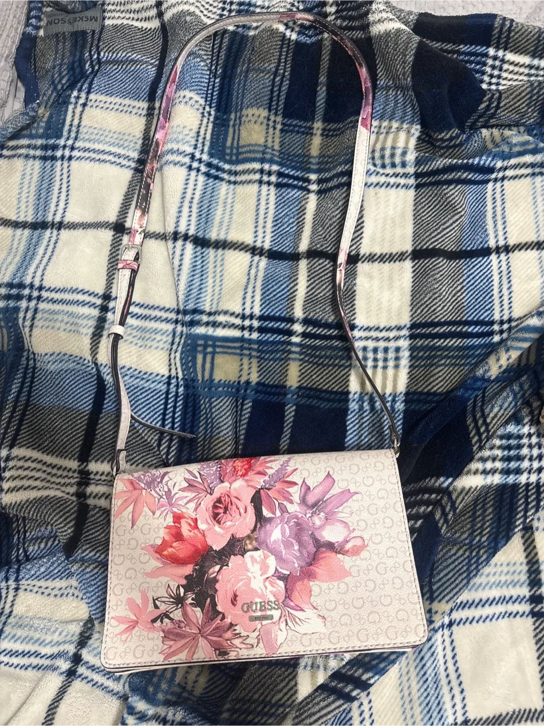 Guess Floral Print Crossbody Bag