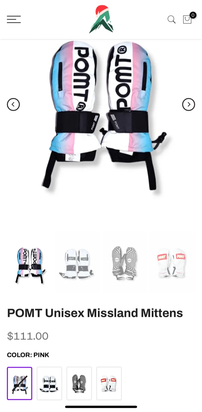 POMT Unisex Missland ski Mittens with free socks!!