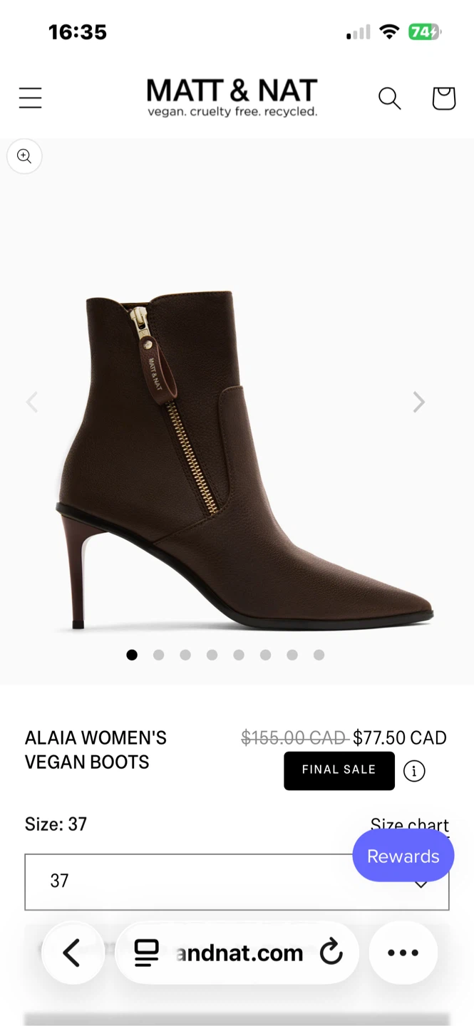 Matt & Nat Alaia Vegan Boots - Size 37 - photo 4