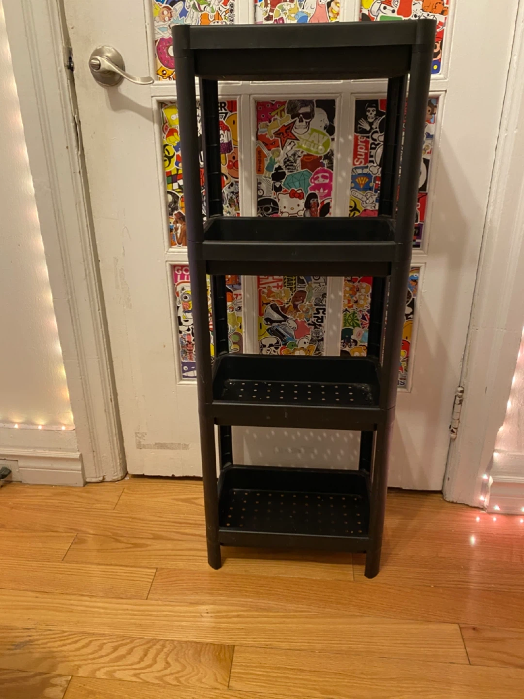 IKEA Vesken Black Shelving Unit