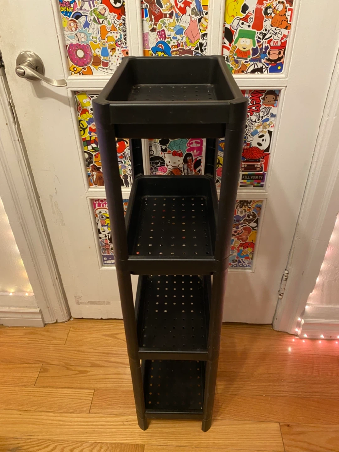 IKEA Vesken Black Shelving Unit - photo 2
