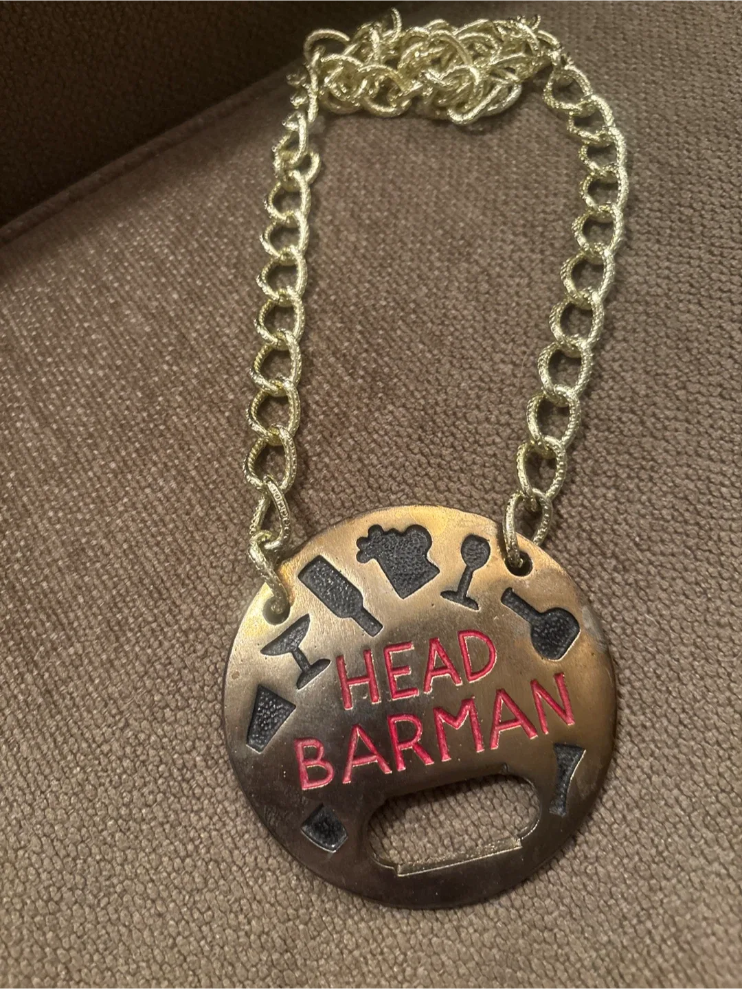 Head Barman Bottle Opener Necklace
