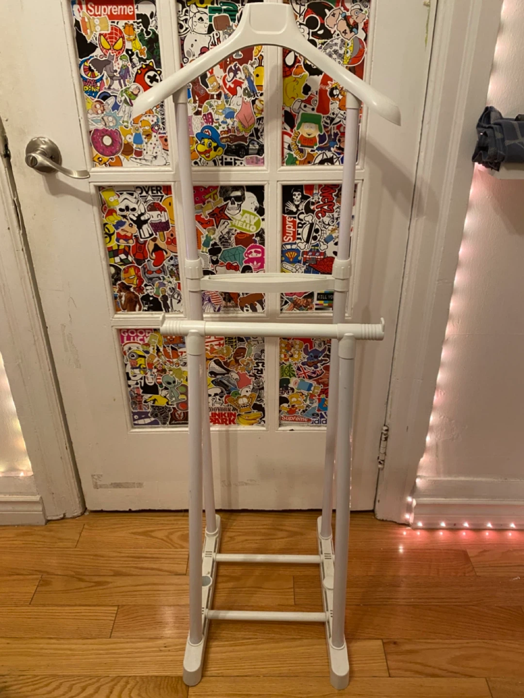 White Valet Stand