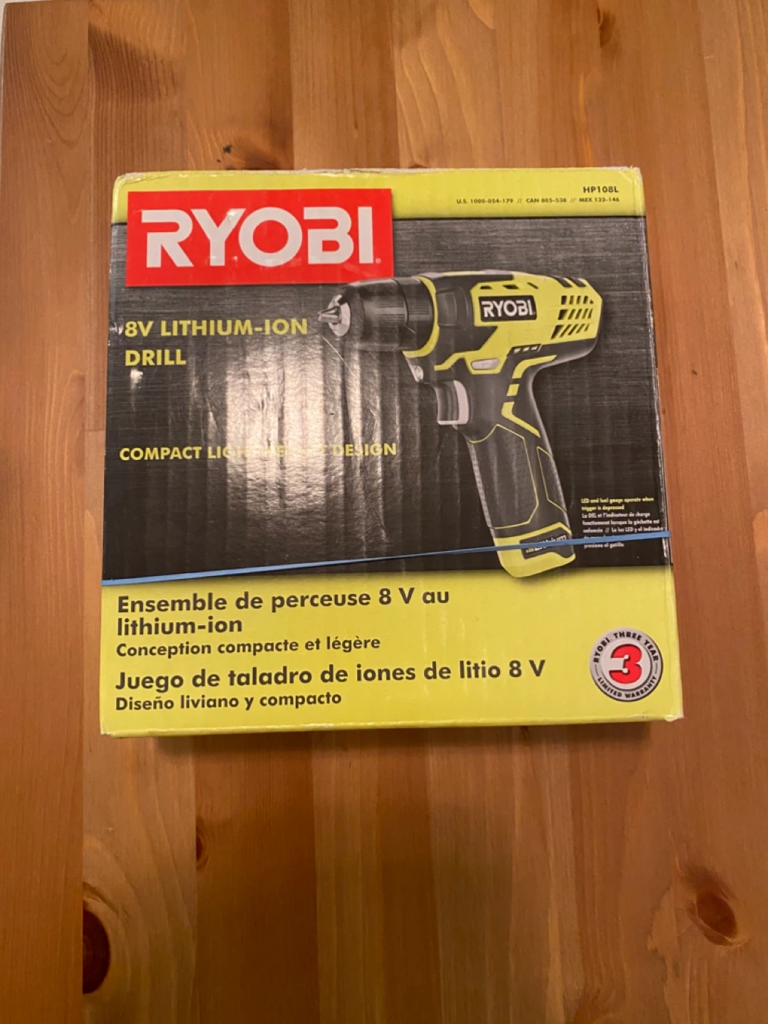 Ryobi 8V Lithium-Ion Drill - Compact and Light