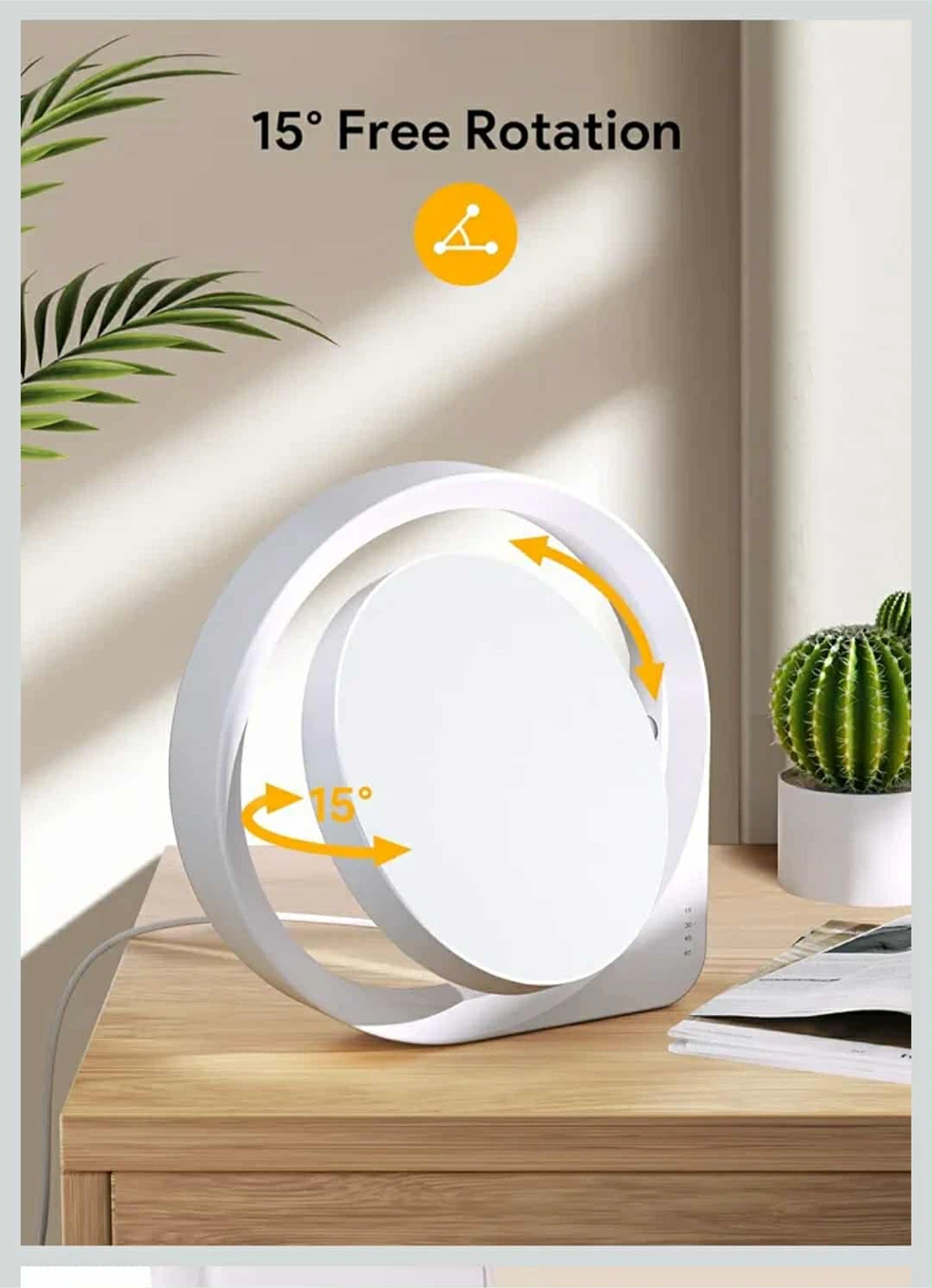 Rotating LED Desk Lamp, Adjustable Brightness - photo 2