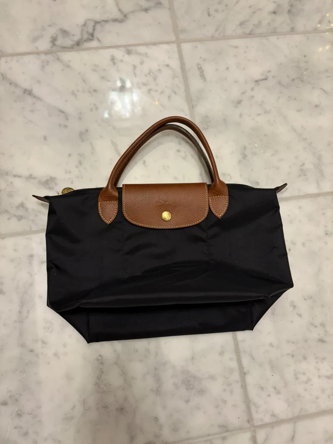 Longchamp Le Pliage Small Black Tote Bag