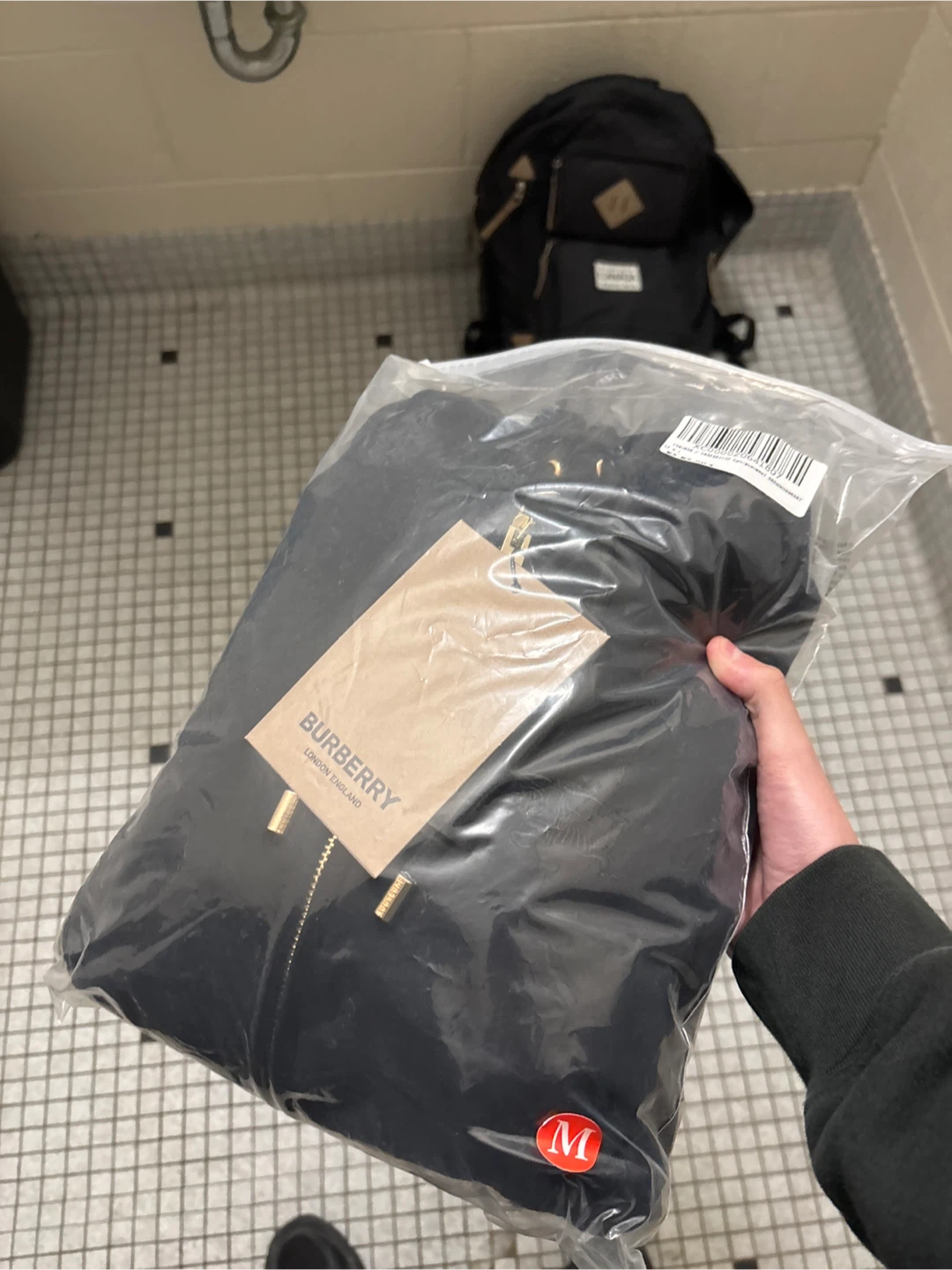 Burberry zip up black
