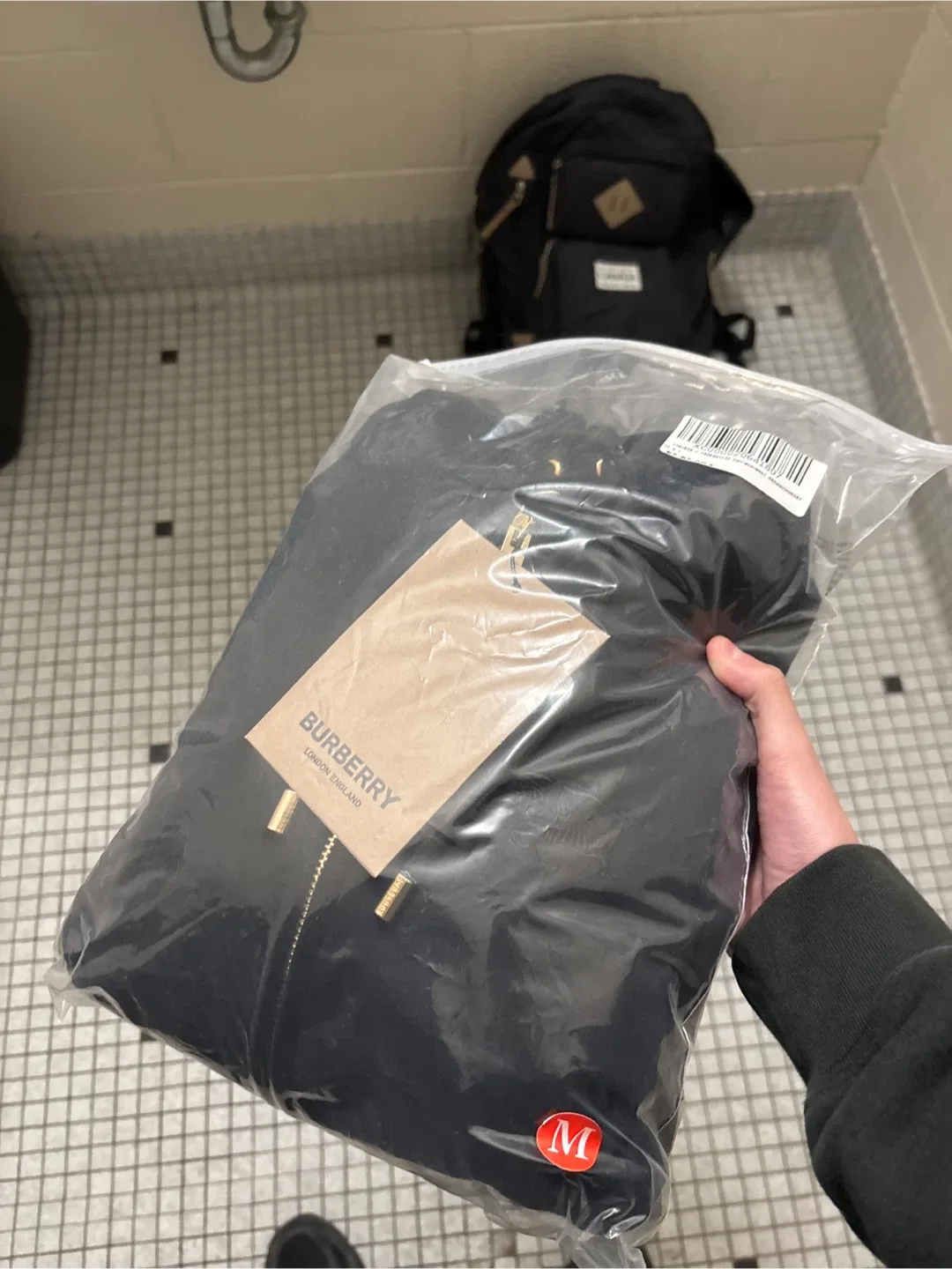 Burberry zip up black