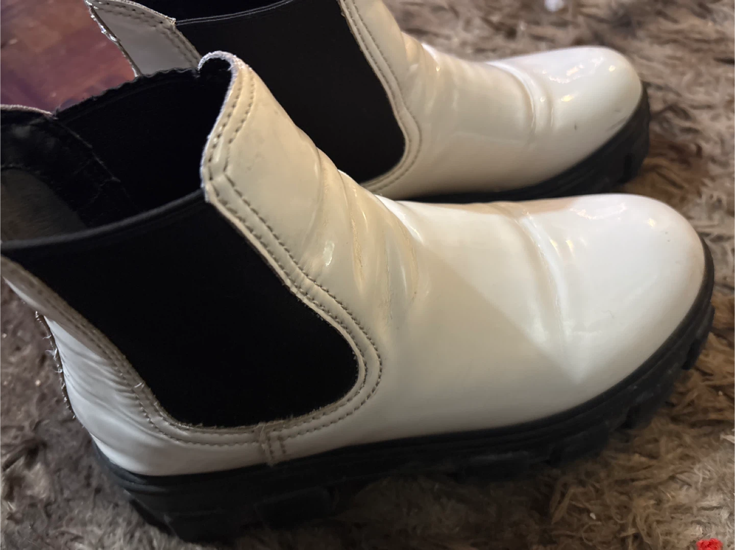 White Platform Boots - Size 9 - photo 2