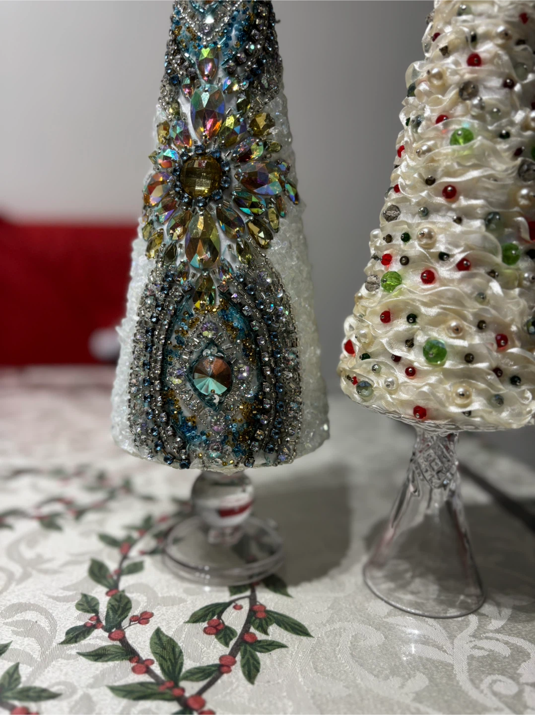 Decorative Jeweled Christmas Trees - Set of 2 - photo 3