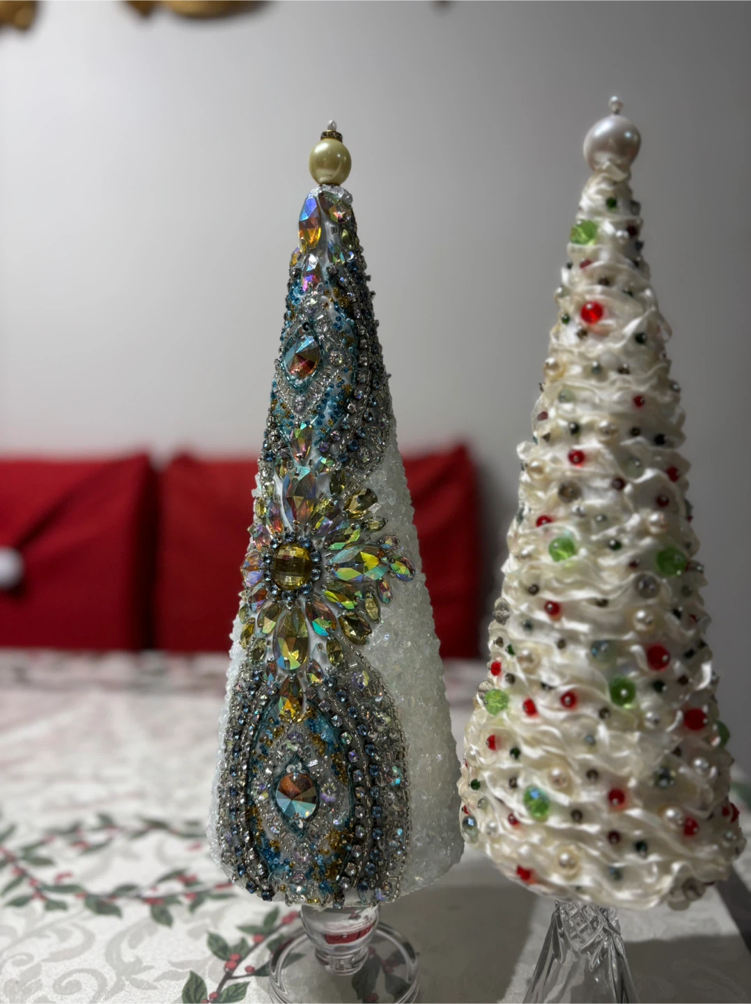 Decorative Jeweled Christmas Trees - Set of 2 - photo 5