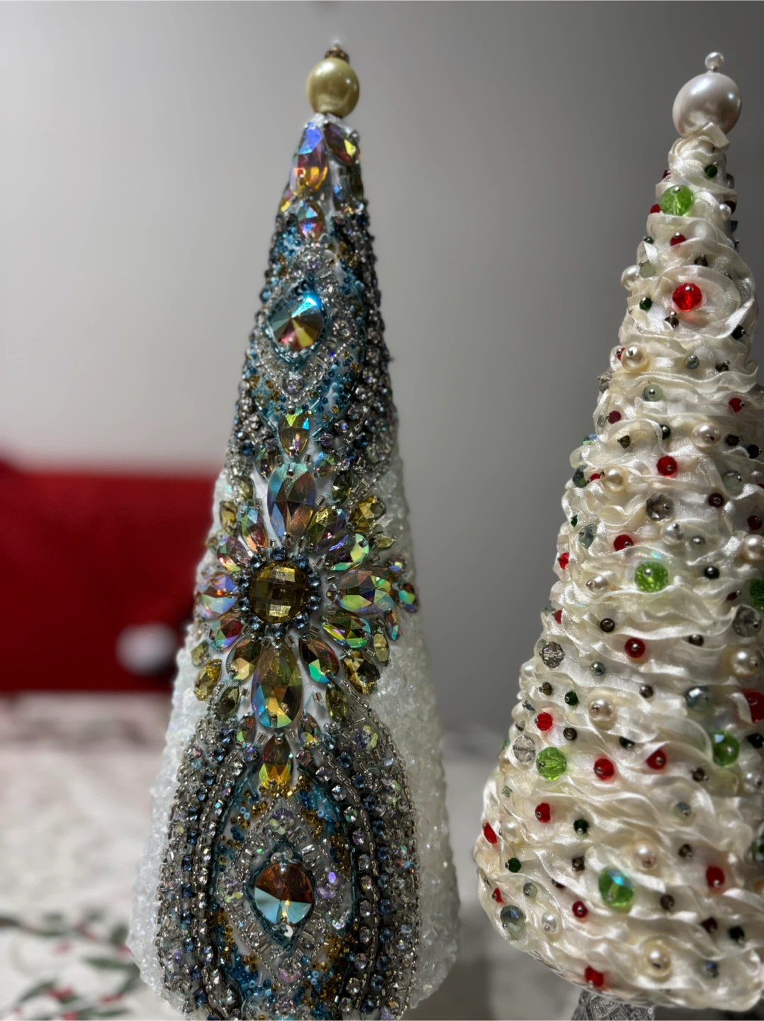 Decorative Jeweled Christmas Trees - Set of 2 - photo 2