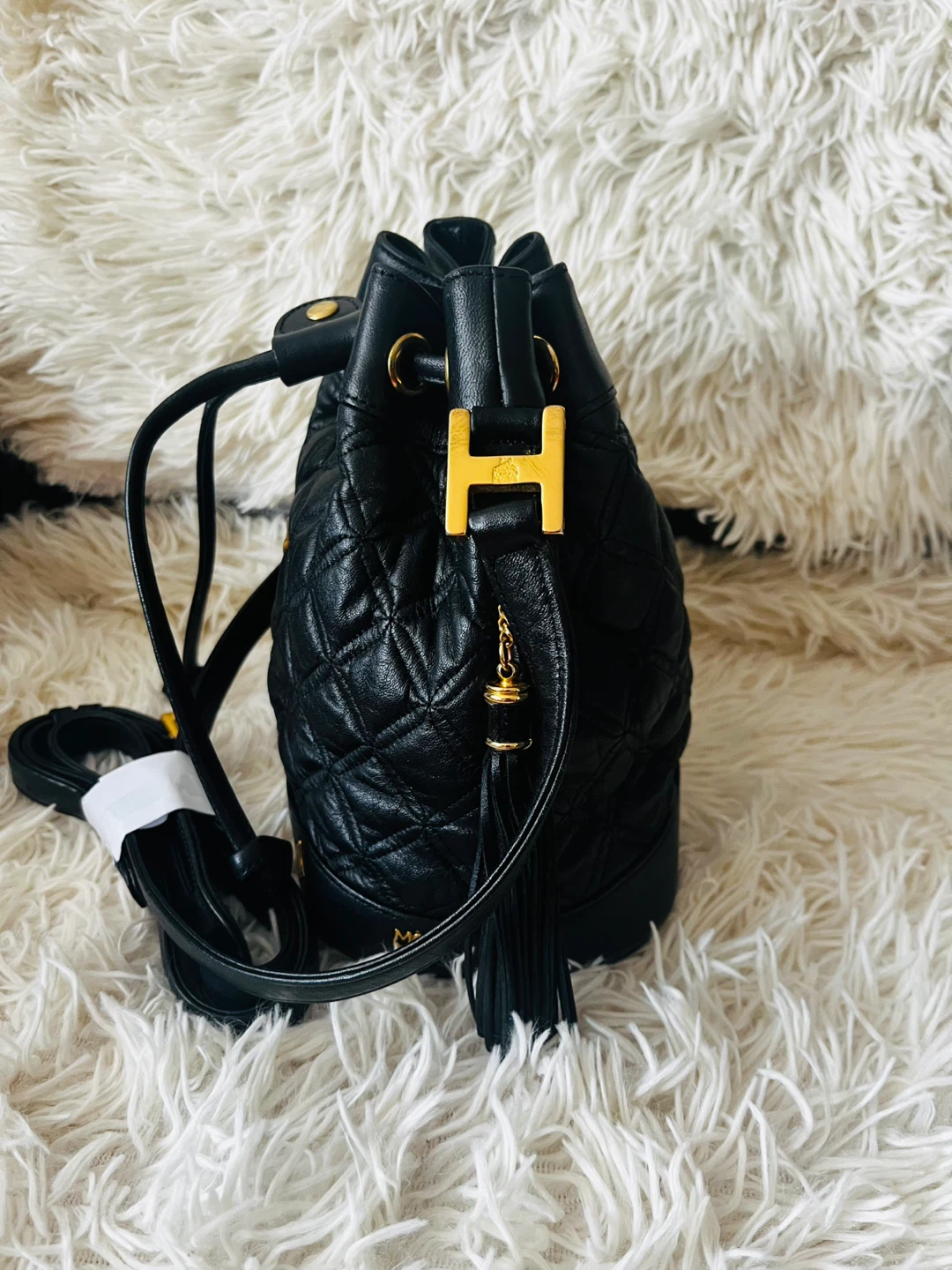MCM Quilted Leather Bucket Bag - photo 2