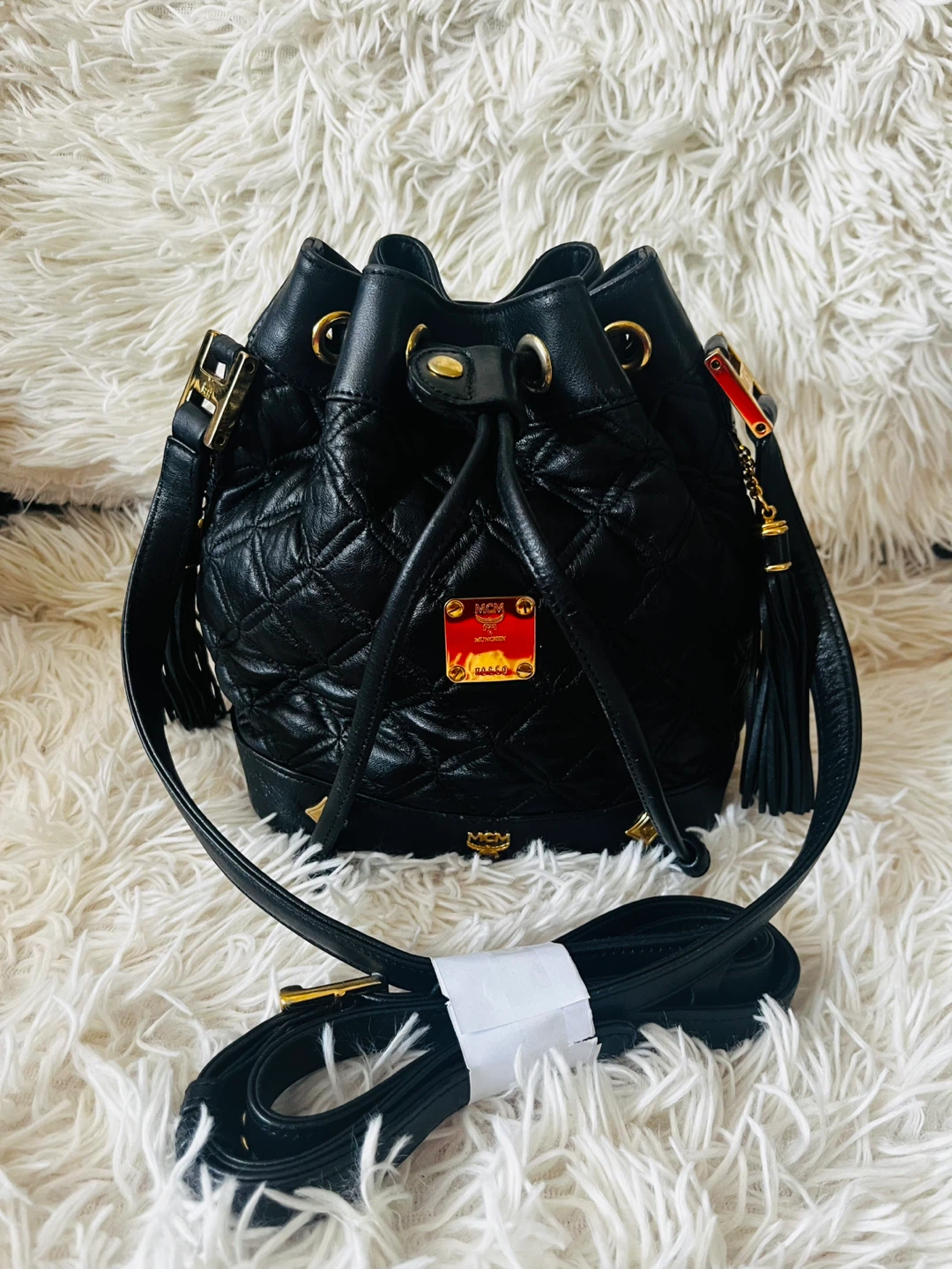 MCM Quilted Leather Bucket Bag - photo 3