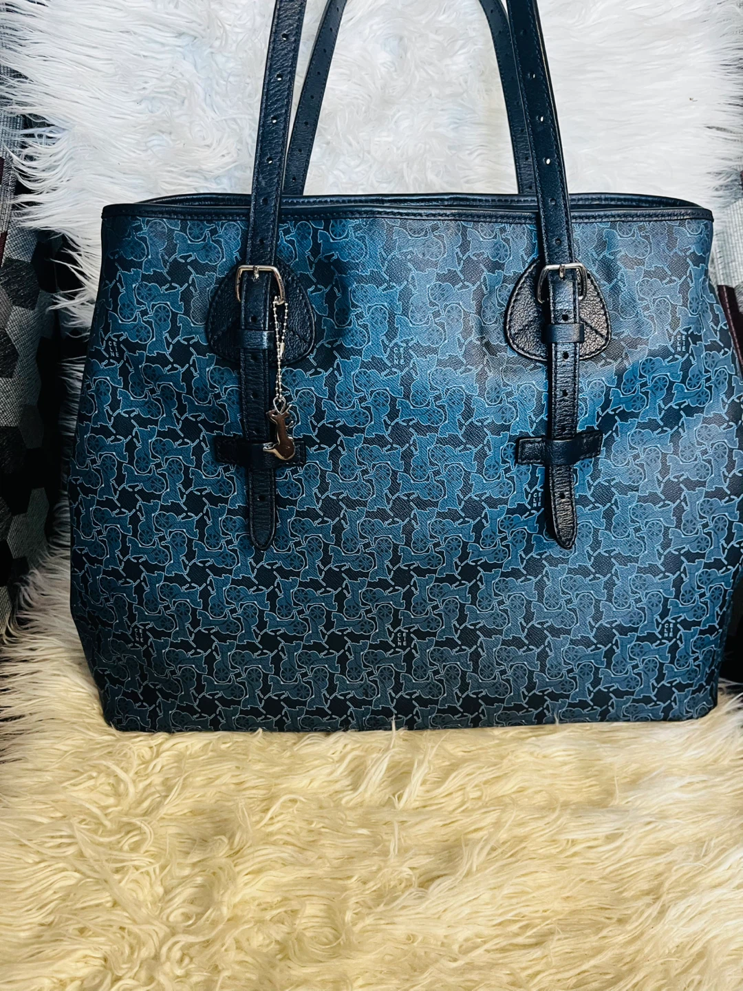 Celine Blue Tote Bag - photo 3