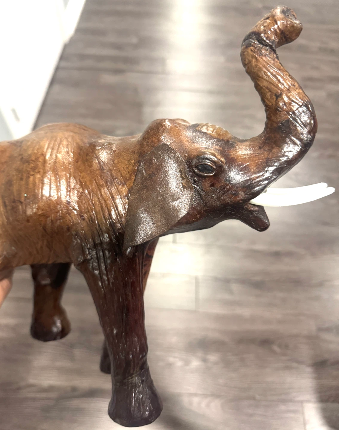 Genuine Leather Elephant Figurine great collection item - photo 3
