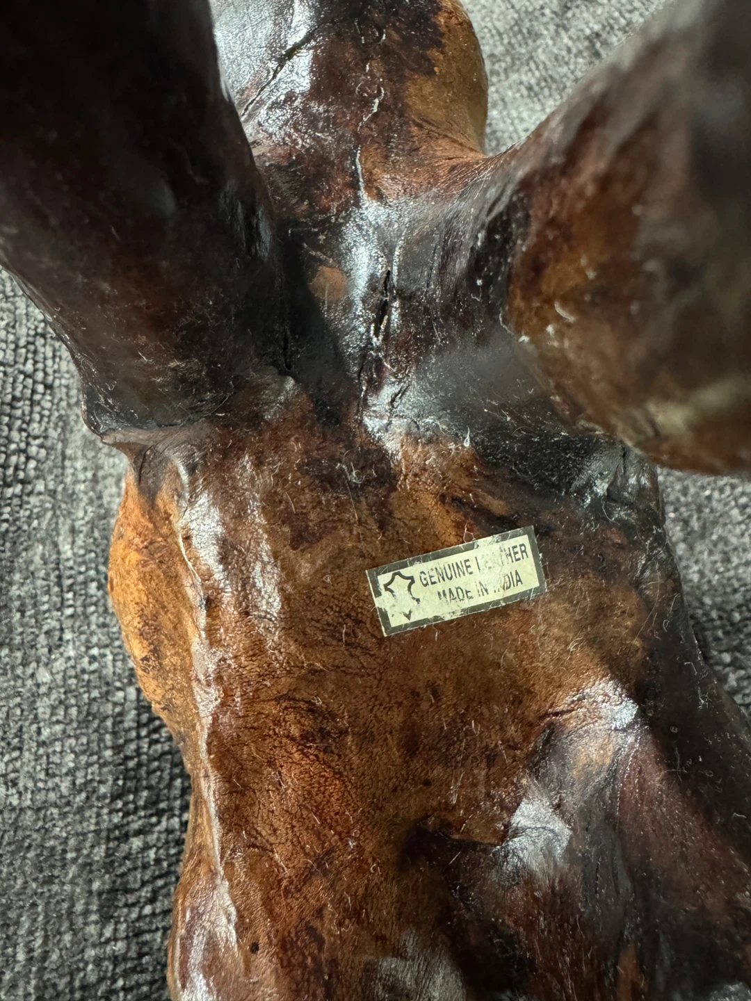 Genuine Leather Elephant Figurine great collection item - photo 4